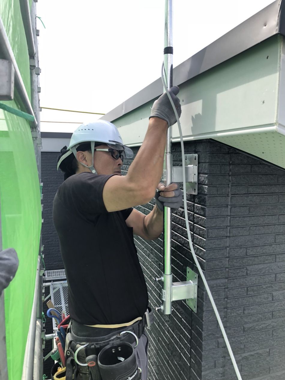 外部器具取付工事の真っ最中